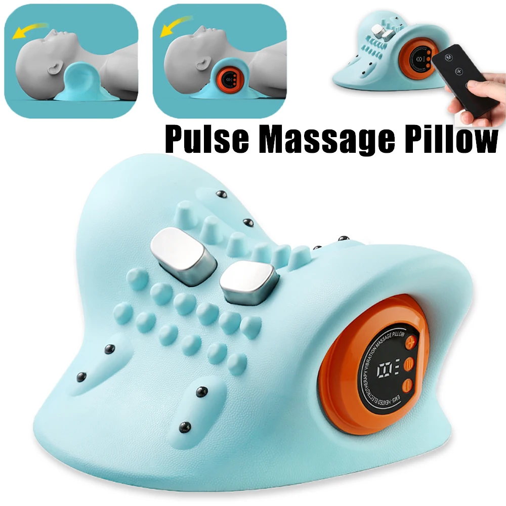 Neck Shoulder Massager Deep Tissue Shiatsu Back Massager With Heat For Pain Relief Cervical Spine Stretch Muscles Massage Pillow