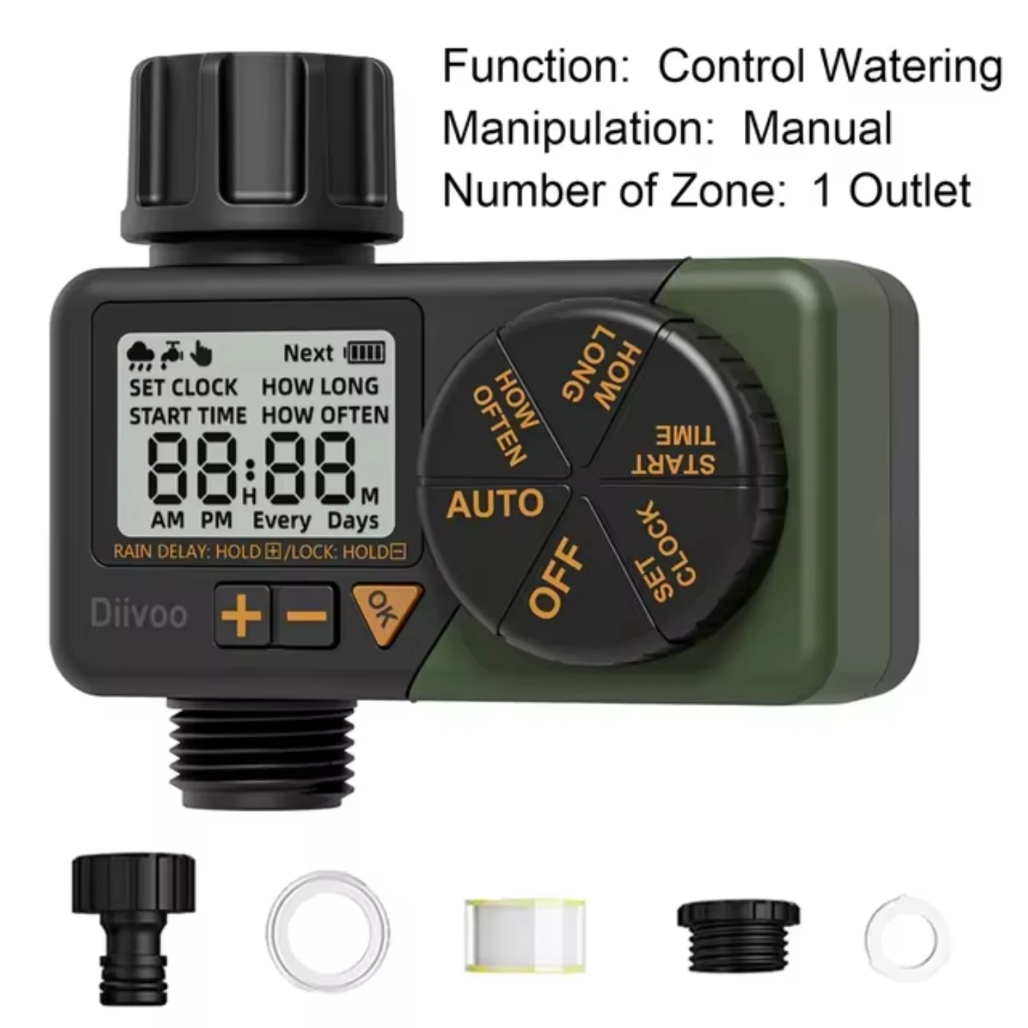 Intelligent Smart Automatic Water Timer  Garden, Digital Irrigation Machine with 1/2/3 Zones, Outdoor Use to Save Water & Tim