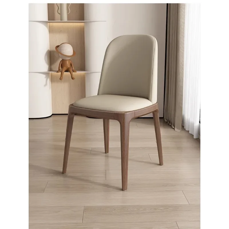 

Nordic solid wood dining chair modern simple fashion creative home restaurant hotel table chair backrest light luxury full chair