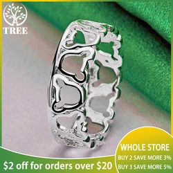 925 Sterling Silver Gorgeous Hollow Little Bear Ring For Women Men Fashion Birthday Party Gift Engagement Wedding Charm Jewelry