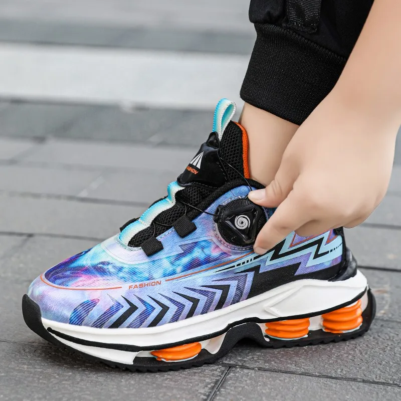 New Cool Children's Sports Shoes Daily Mesh Breathable Training Sports Shoes Comfortable Walking Shoes Size 30-39