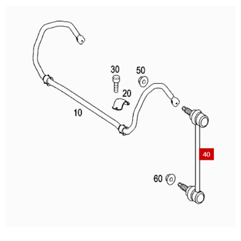 A1693200989 Torsion bar connecting rod front axle torsion bar Me rc ed es Be nz F166 F245 A 160 180 170