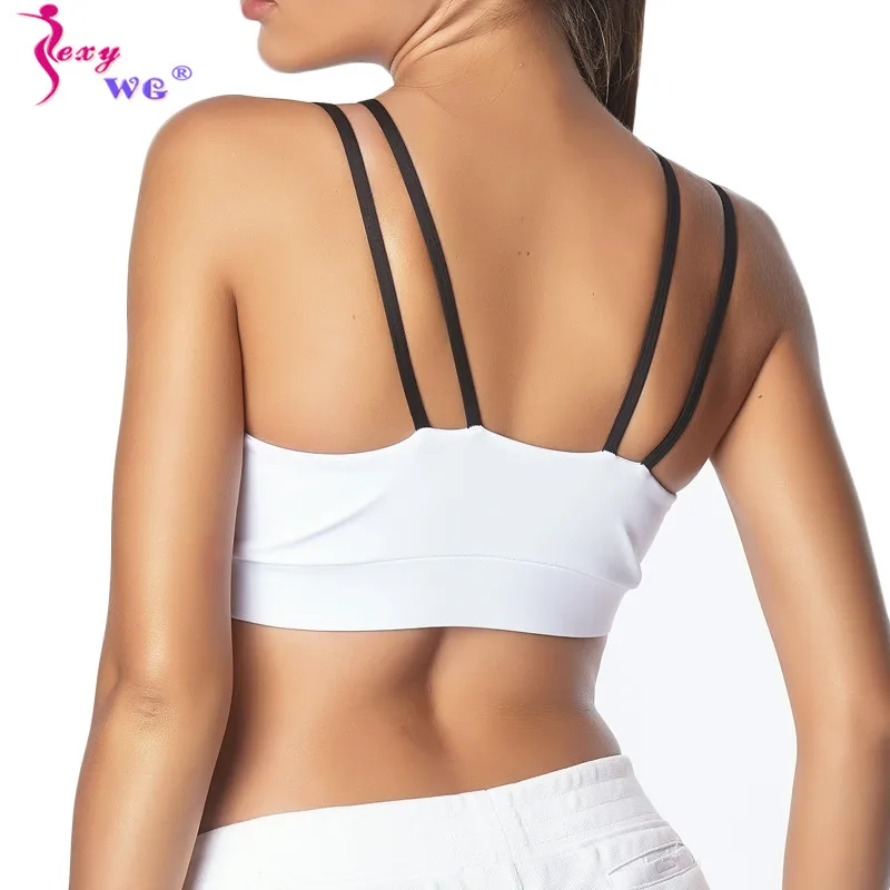 SEXYWG Sexy Respirabili di Sport Della Maglia Del Reggiseno Top Delle Donne Riempito Ad Alto Impatto Biancheria Intima Doppia Tracolla Sottile