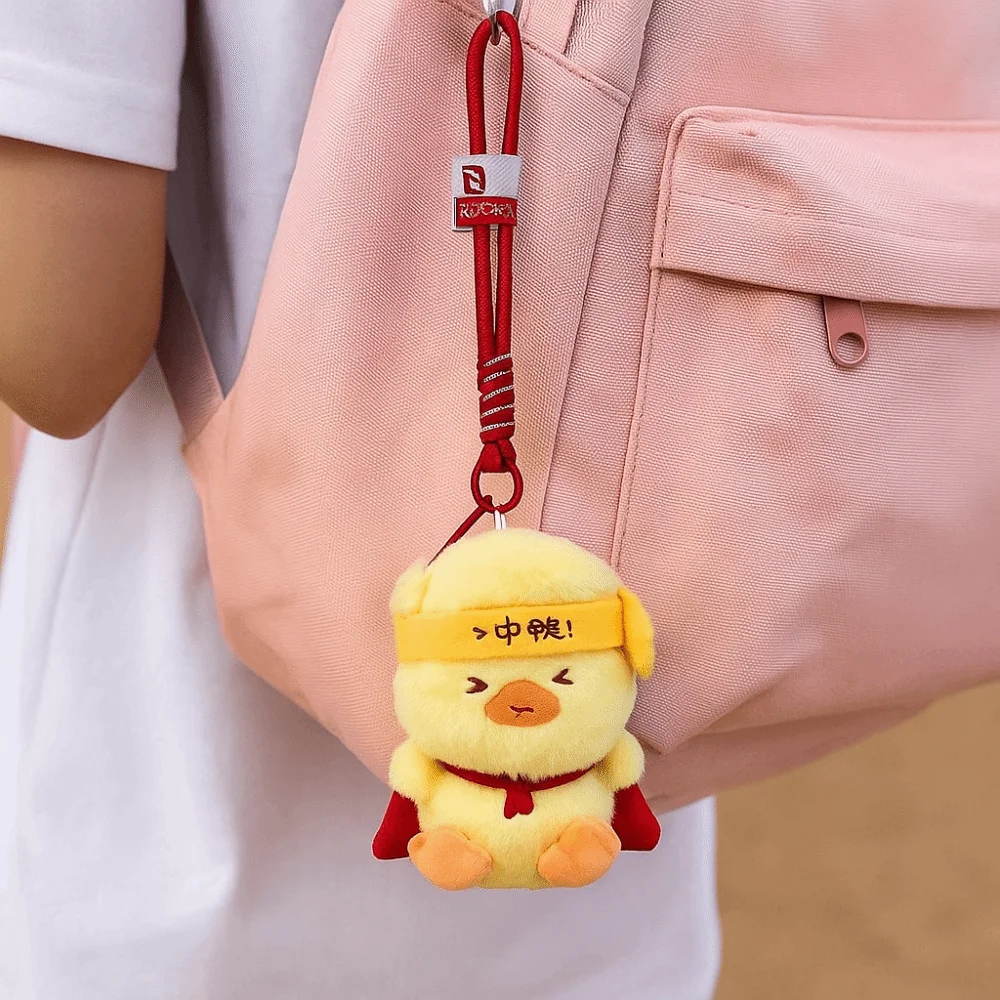 

PP Cotton Duck Plush Keychain Fluffy Collection Duck Pendant Doll Ornaments Hanging Soft Stuffed Animal Keyring Kids Baby