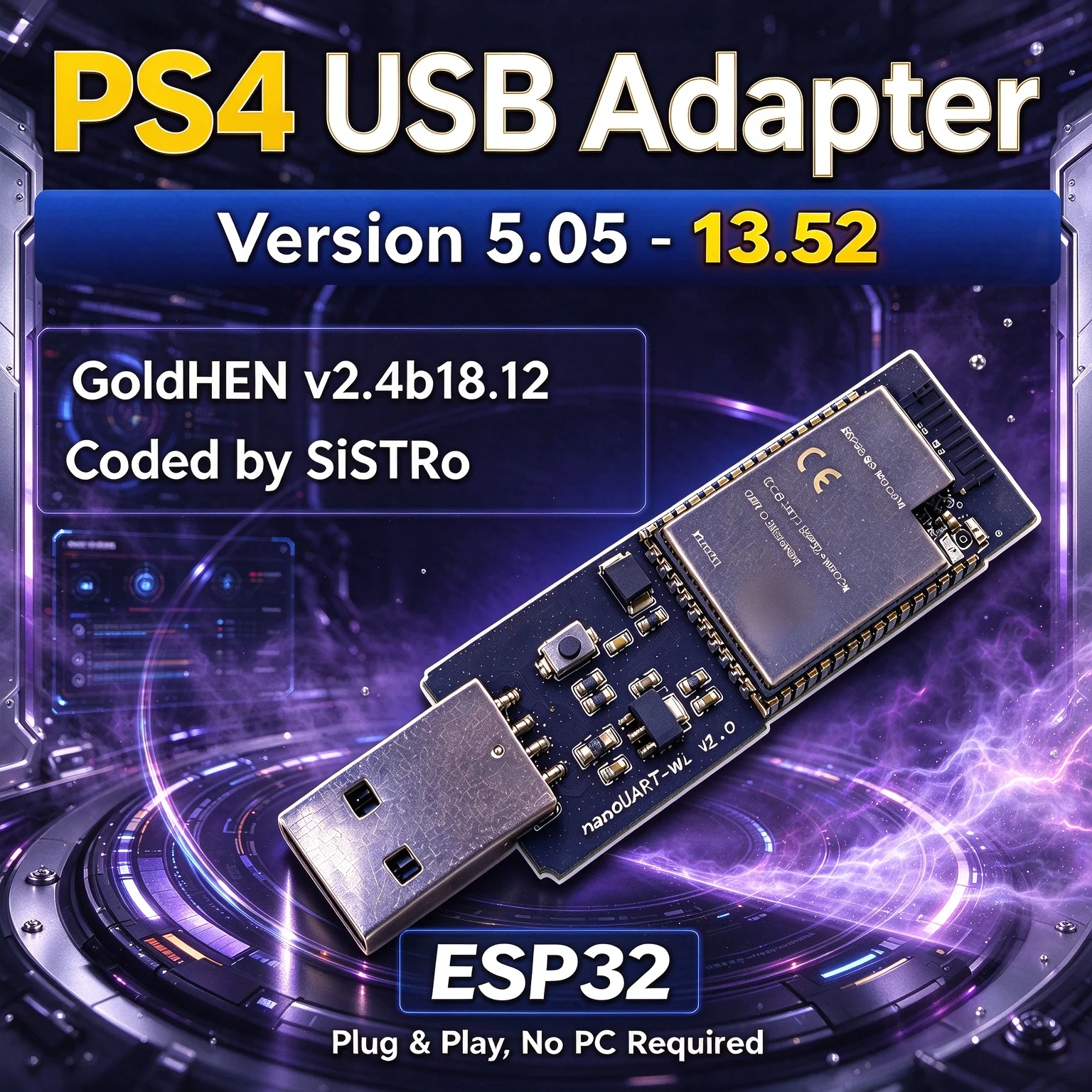 Newest GoldHEN PS4 Bootable Disc V13.02-V13.52 One-Click Boot Eject Payload PS4 Jailbreak Tool for 9.00-13.52 System Version