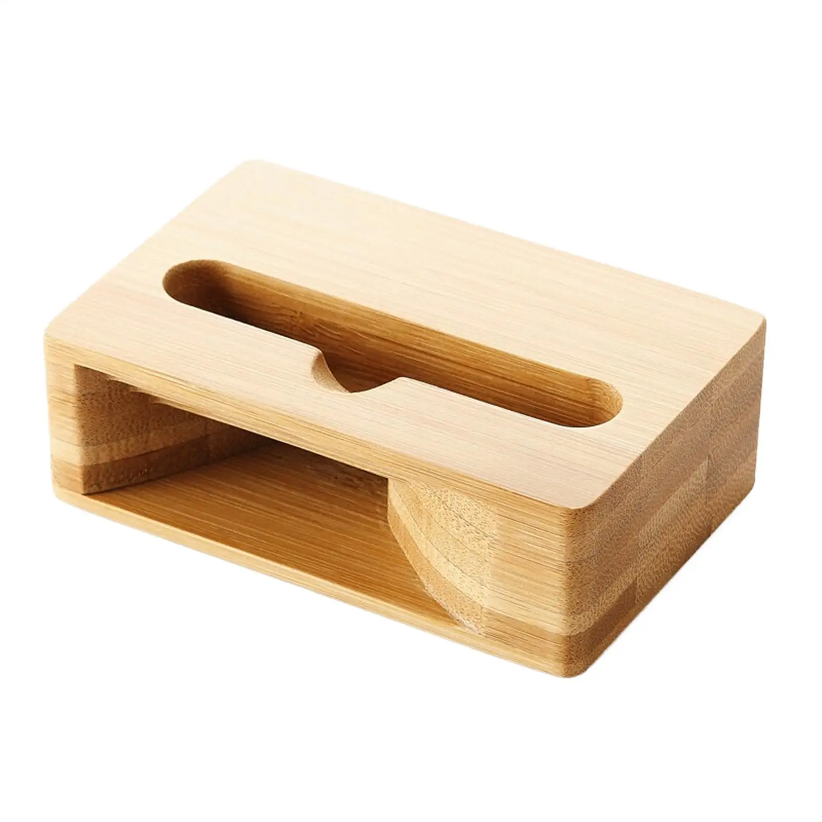 Bamboo Passive Sound Amplifier Phone Stand, Desktop Lazy Cell Phone Holder for Home Office & Cafe Table,Non-Food Contact Solely