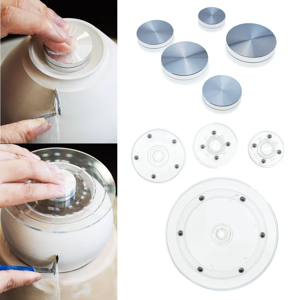 

30-150mm Pottery Repair Blank Fixed Center Holder Clay Throwing Trimming Spinner Rotary Disc Pottery Tool Pottery Wheel