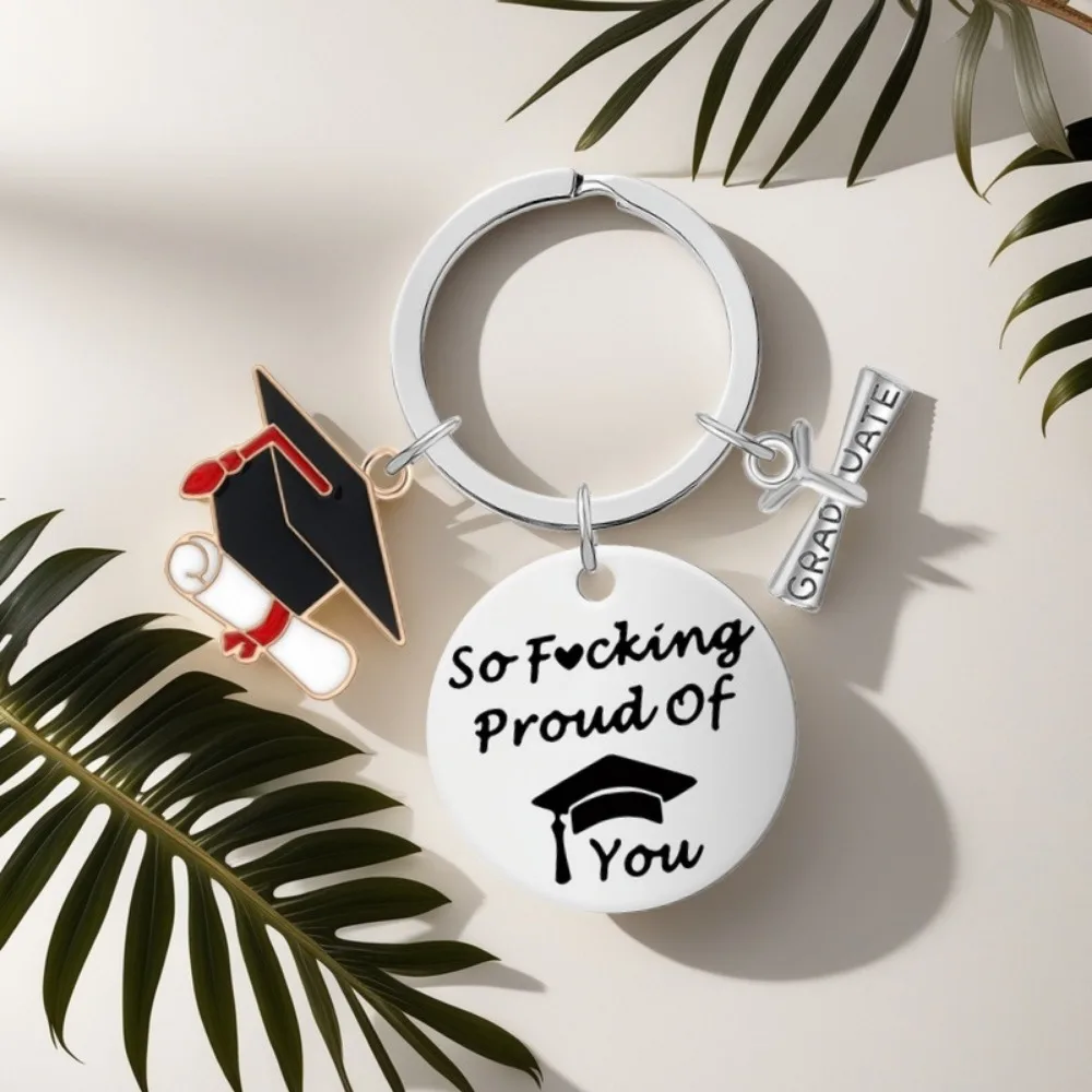 

Custom New Class Stainless Steel Keychain for Friend Personalized Creative Graduation Commemorative Gifts Keychain Pendant