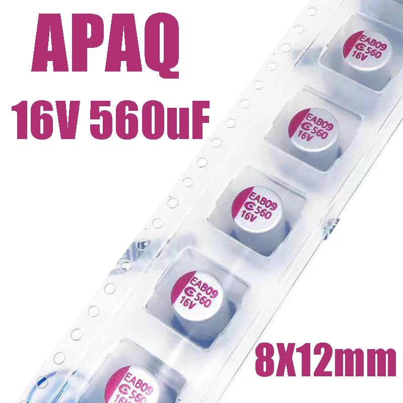 16V560UF 8X12mm APAQ SMD Solid state capacitor 560uf 16V