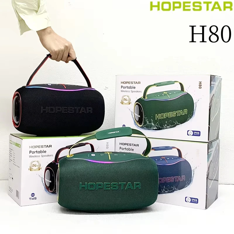 Hopestar H80 70W Portable for Party Speaker Waterproof Outdoor with RGB LED & Bass Boost Computer Use up 20 Hours Playtime