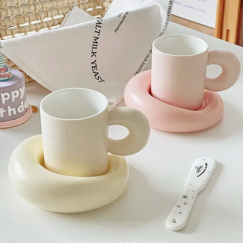 

Creative Ceramic Mug Set, Premium Milk, Fufu, Simple, Creative, Ins Office, Afternoon Tea, Coffee Cup