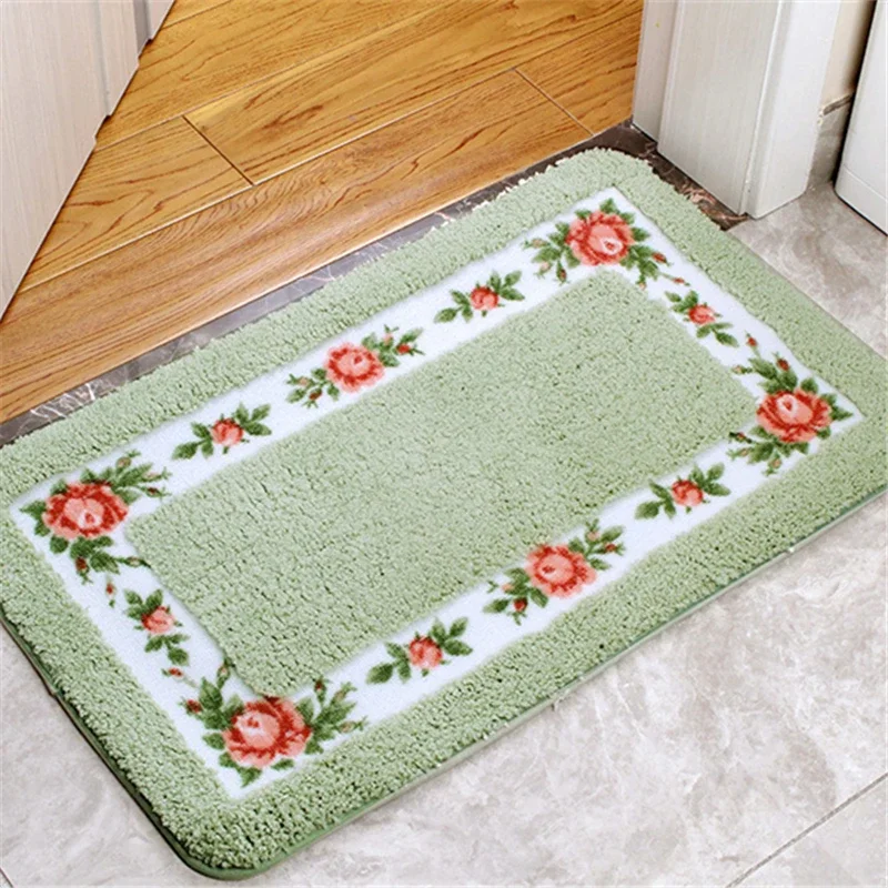 Soft Water Absorption Floor Mat Anti-slip Bathroom Door Mat Oval Shape Bath Mat 40*60/50*80/45*120cm Home Decor Floor Rug Carpet