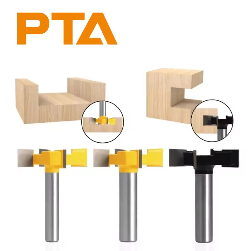 

1PC 4 Edge T Type Slotting Cutter Woodworking Tool Router Bits For Wood Industrial Grade Milling Cutter Slotting For Wood Bit