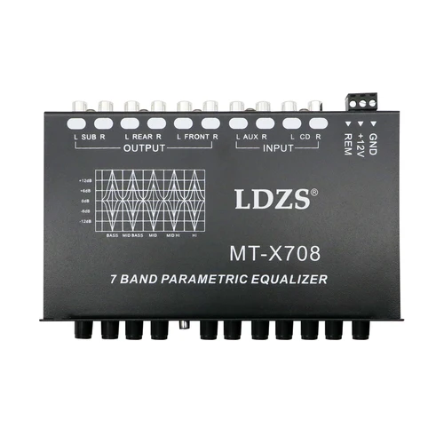 Imagen 2 del producto ECUALIZADOR profesional de 7 bandas para coche, amplificador de cruce de sintonización EQ, ecualizador paramétrico, Audio multifuncional