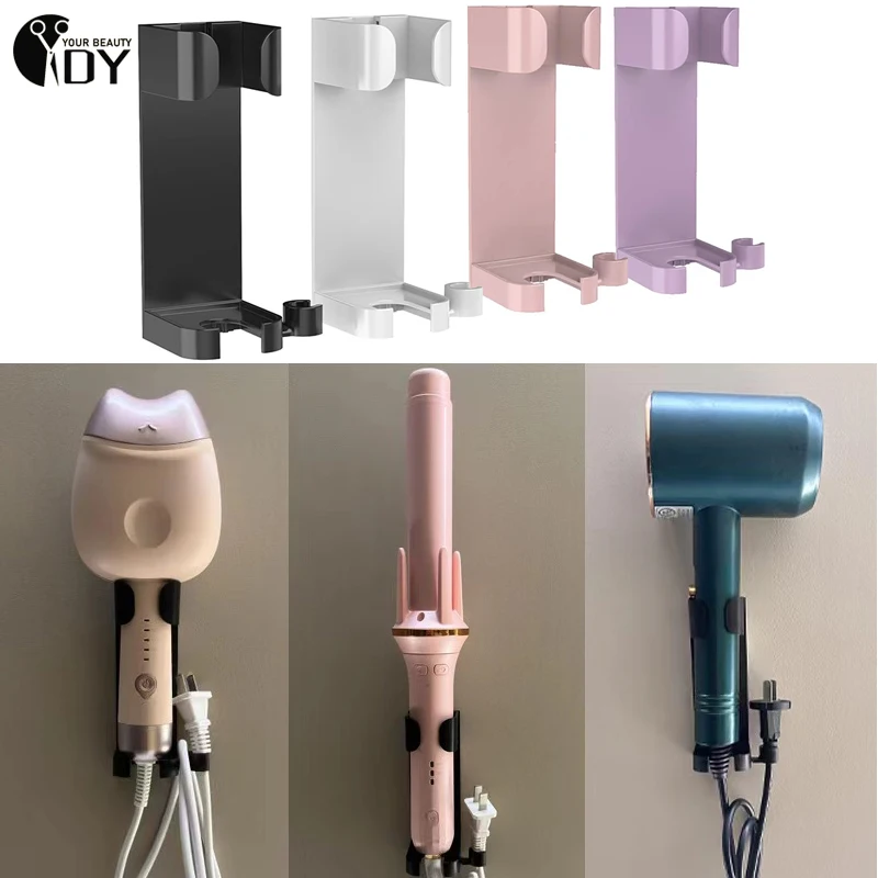 

Storage Rack Hair Curler Bracket Useful Space Saving Hair Curler Holder Hair Dryer Organizer For Bathroom Home Accessories