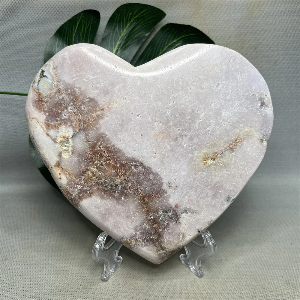 Brazil Super Pink Amethyst Heart-shaped Geode Crystal Cluster Flash Crystal Home Room Decoration Gift Love Energy Healing