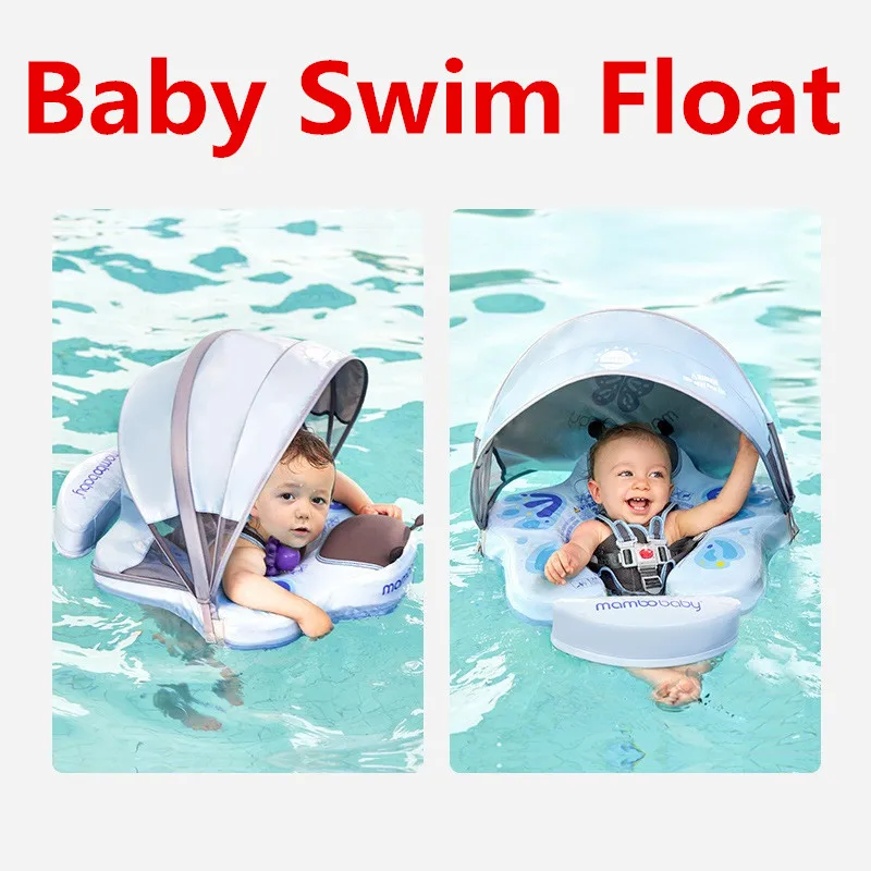 NEW Non Inflatable Baby Swim ring Float Chest Swimming Ring Children's swim ring with sunshade and Without Sunshade Water Toys