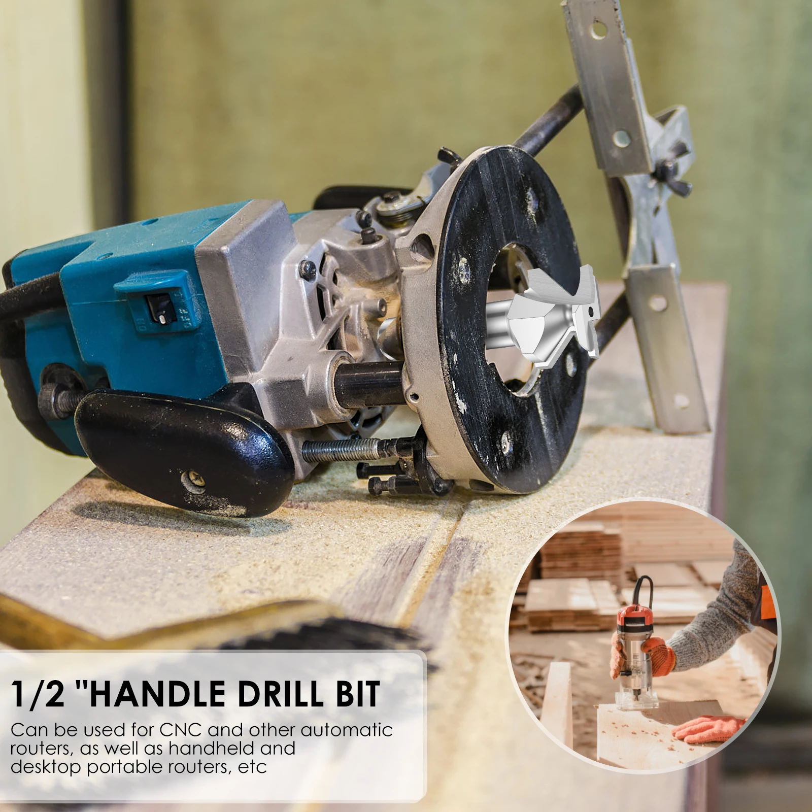 R10 R18 Arc Buigen Geïntegreerde Frees 1/2 inch 1/4 Inch Schacht Houtbewerking Groefgereedschap Wolfraamstaal Arc Bend Router Bit