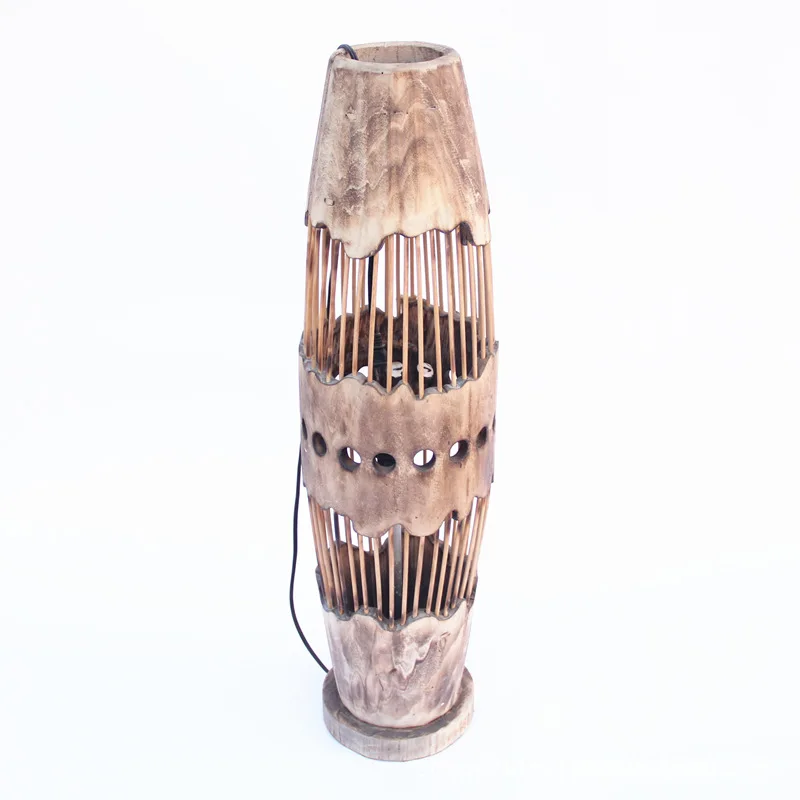 

Handmade log craft floor lamps, pastoral bed and breakfast hotel decorative lamps, handmade