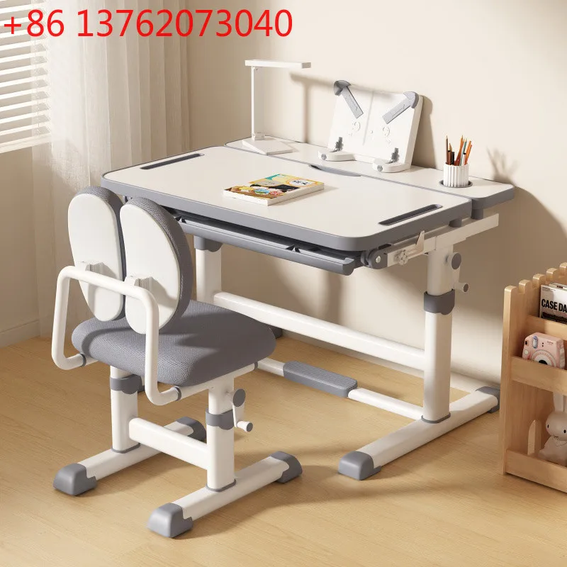 Lifting children's study table children's desks and chairs primary school students writing homework desk