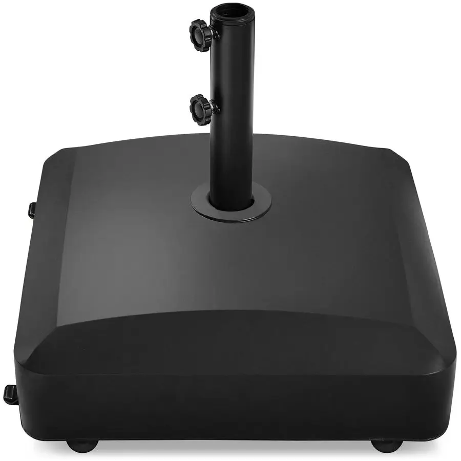 

Best Choice Products 123lb Capacity Fillable Mobile Umbrella Base Heavy Duty Market Stand for Patio, Deck, Poolside w 4 Wheels,