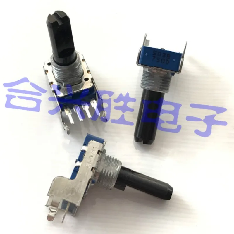 1 Piece Horizontal RK11 Type Rotary Potentiometer Single B50K B503 Shaft Length 20MM 4Pin Mixer Volume