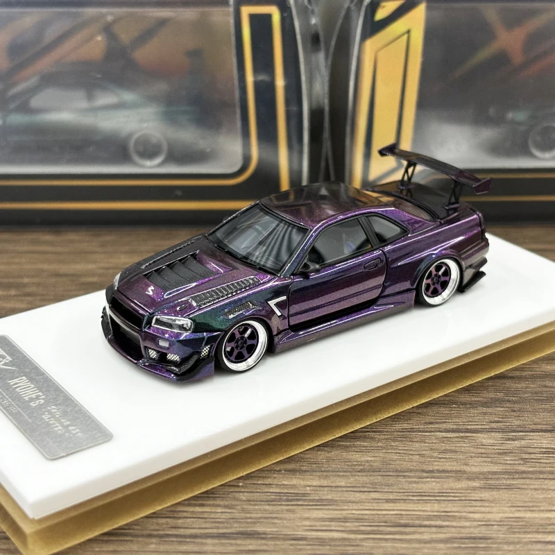 Stocks 404 Error 1:64 GTR R34 Chameleon Color Resin Model Car  In 2024 Collection Gift