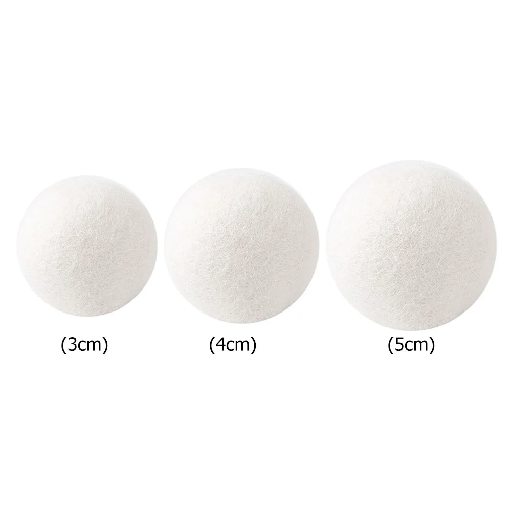 3cm/4cm/5cm Organic Wool Dryer Balls To Reduce Drying Time Wool Dryer Balls Tumble Dryer Balls Bathroom Laundry Accessories