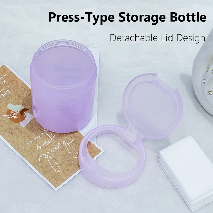 منظم كرات القطن، وسادات قطنية للأظافر، كوب تخزين مع غطاء مشبك لمزيل طلاء الأظافر، مسحات قطنية، أدوات مكياج مانيكير #4