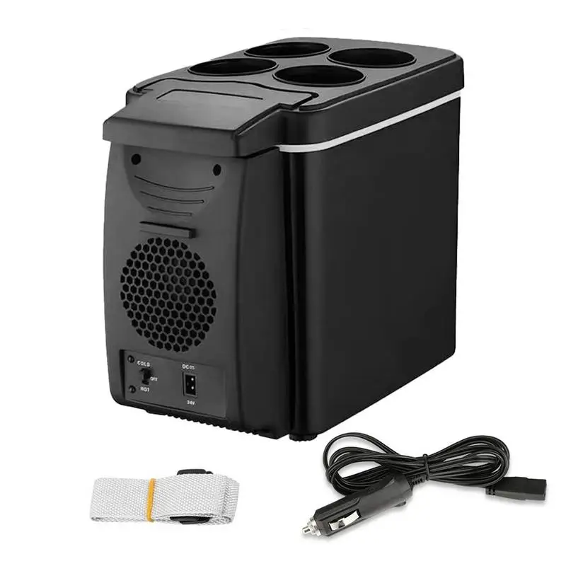 

12V Car Refrigerator Freezer Heater 6L Mini Car Freezer Cooler & Warmer Icebox Electric Fridge for Traveling Camping Outdoor