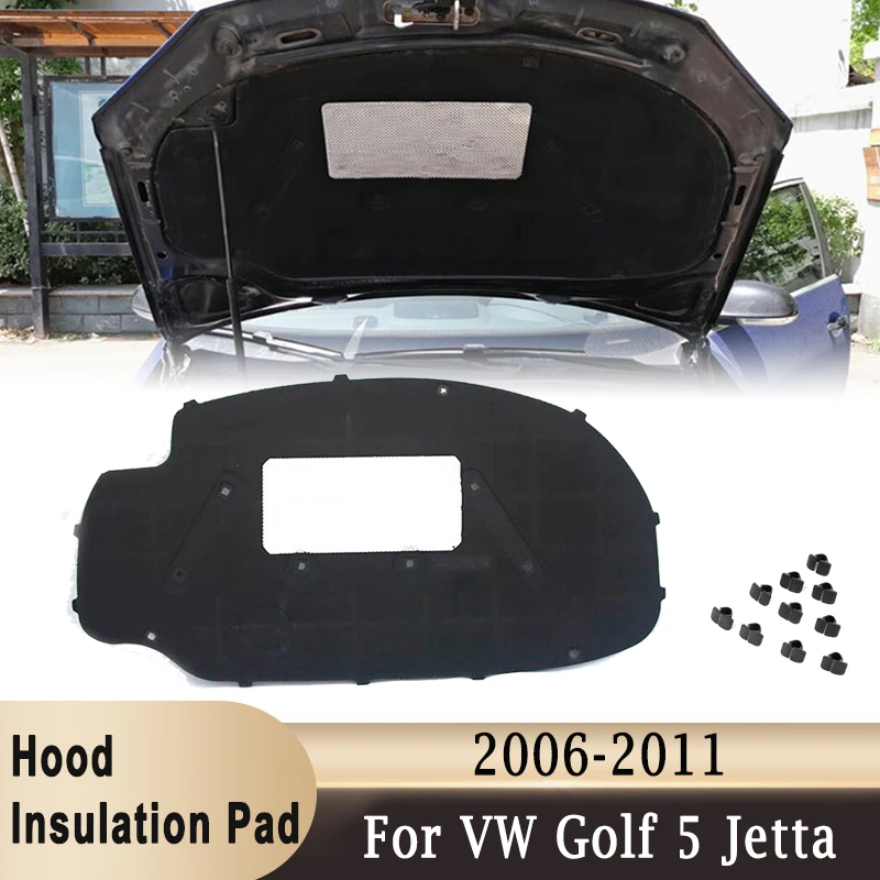 

Хлопковая изоляция Переднего Капота двигателя для Volkswagen VW Golf 5/Jetta 2006-2011, звукоизоляционная теплоизоляционная накладка, коврик, пенопластовая накладка