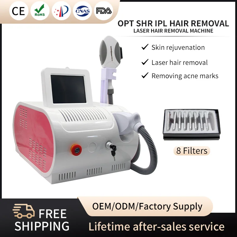 OPT IPL System Laser Hair Removal Machine500000 Shots Painless Ice E light Anti-Aging Cooling Permanent Facial Body Bikini Salon