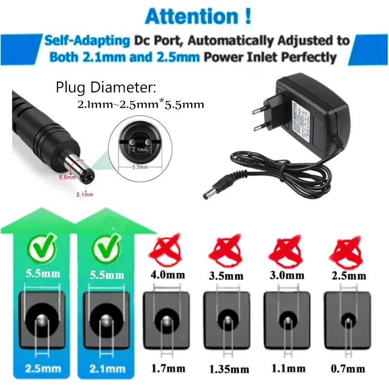 Switching Power Supply AC 110V~220V To DC 5V 12V 24V LED Power Adapter 1A 2A 3A 4A 5A 6A 8A 10A Lighting Transformer For Camera