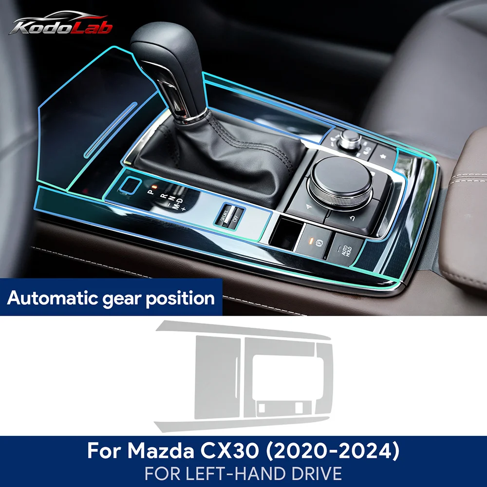 Für Mazda CX-30 CX30 2020-2024 Auto Mittelkonsole Schaltpanelle Navigationsbildschirm TPU Innenraum-Schutzfolie Kratzfest Reparatur – Detail 1