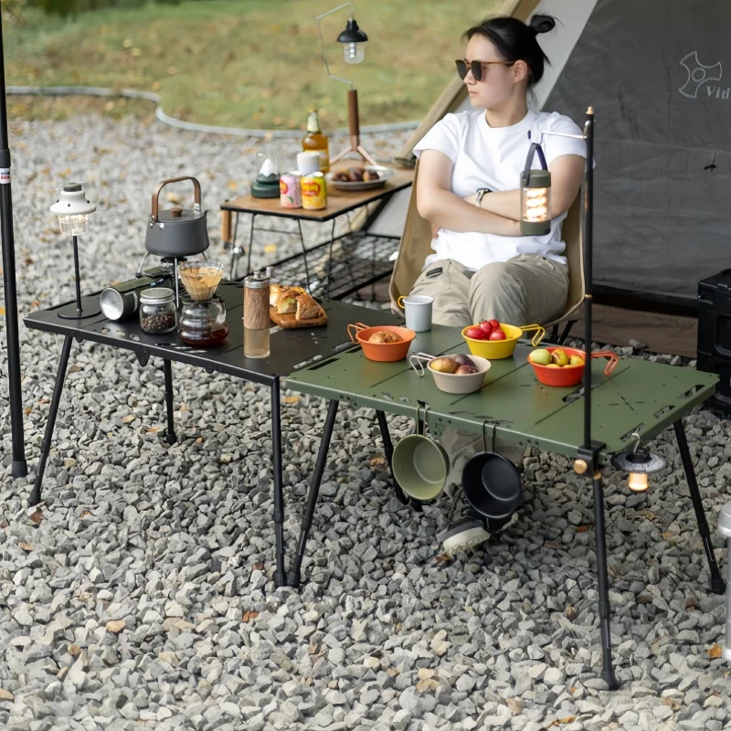 IGT Military Tactical Folding Table Lightweight Aluminum Alloy Multifunctional Practical Picnic Tables Outdoor Camping Equipment