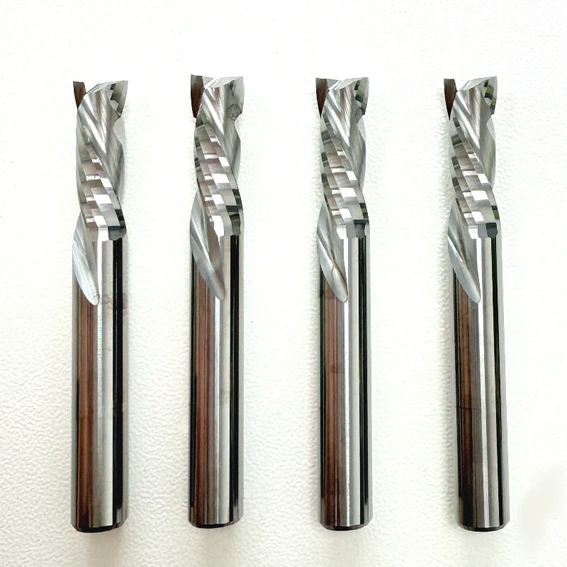 1Pc 2 Flutes Spiral Carbide Bits - UP & DOWN Cut, for Compression Wood End Milling on CNC Router