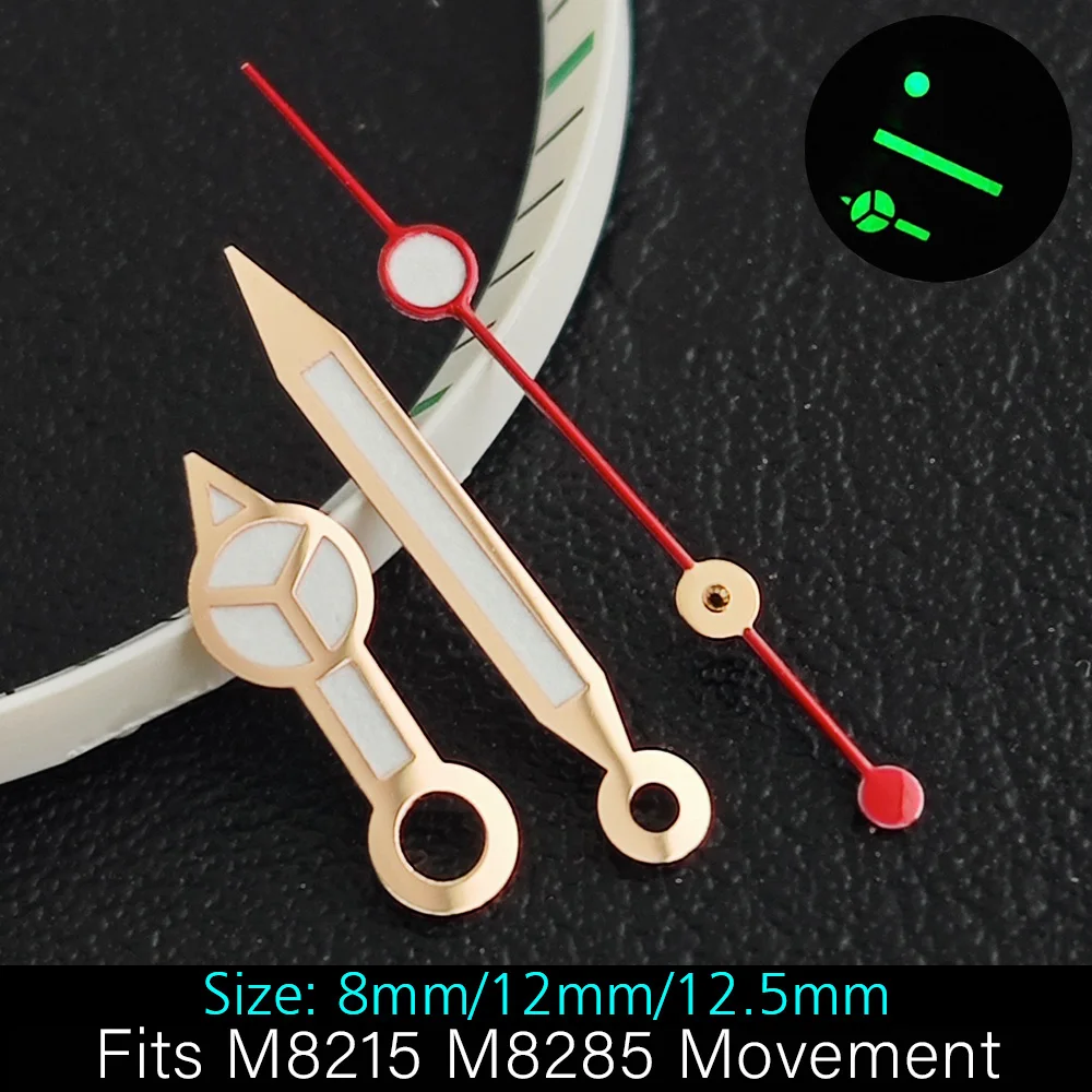 Uhrzeiger, grün/blau, leuchtende Zeiger, passend für NH35/ETA2824/Miyota8285, Uhrwerk-Zubehör, Armbanduhrenteile für Herren, NH35-Zeiger