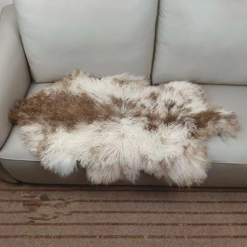 2026 Large Order Tibet Lamb Fur pelt Genuine Mongolian Fur skin Mongolian Sheep Fur pelt