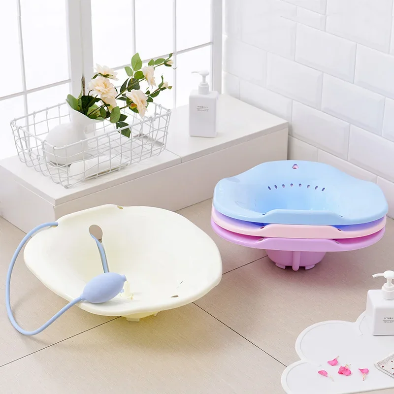 

Bath for Toilet Seat with Flusher Hose Collapsible Design for Hemorrhoids and Postpartum Care Portable Bath Tub Household