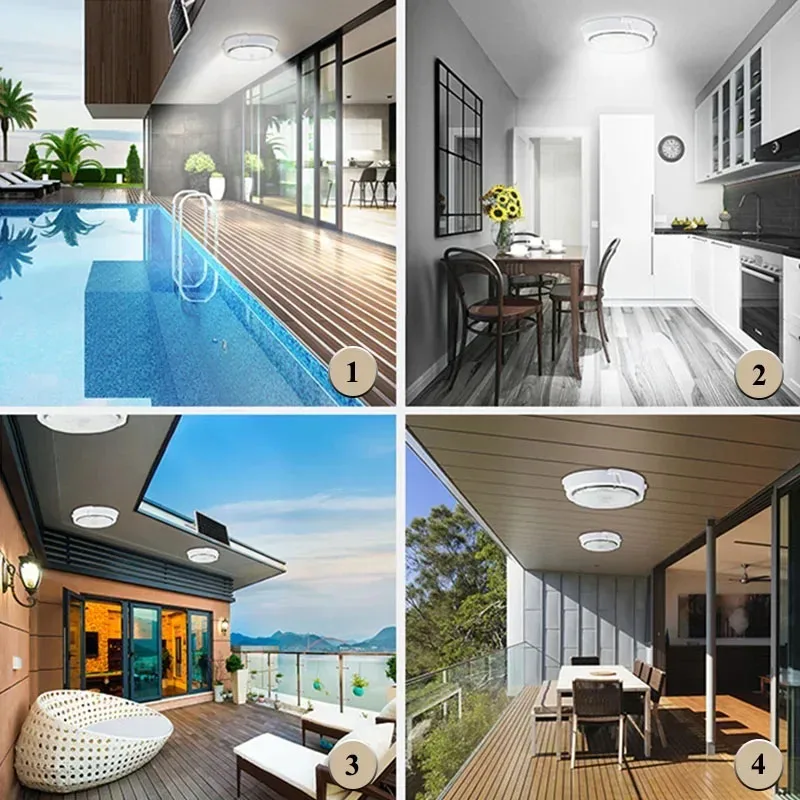 LED Solar Ceiling Light 25/60W  Solar Lamp Outdoor Waterproof Remote Control for Garden Hallway Indoor Liaving Room view 6