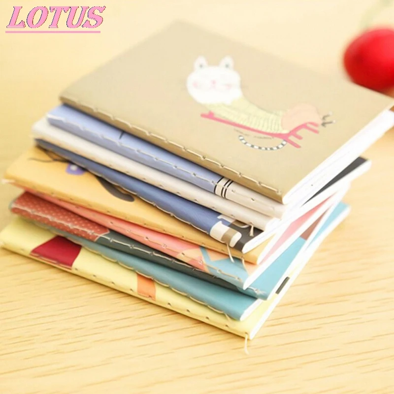 Retro Notepad Book Korean Lovely Cartoon Image Notebook Vintage For Kids Stationery Kawaii Journal Diary 1pcs