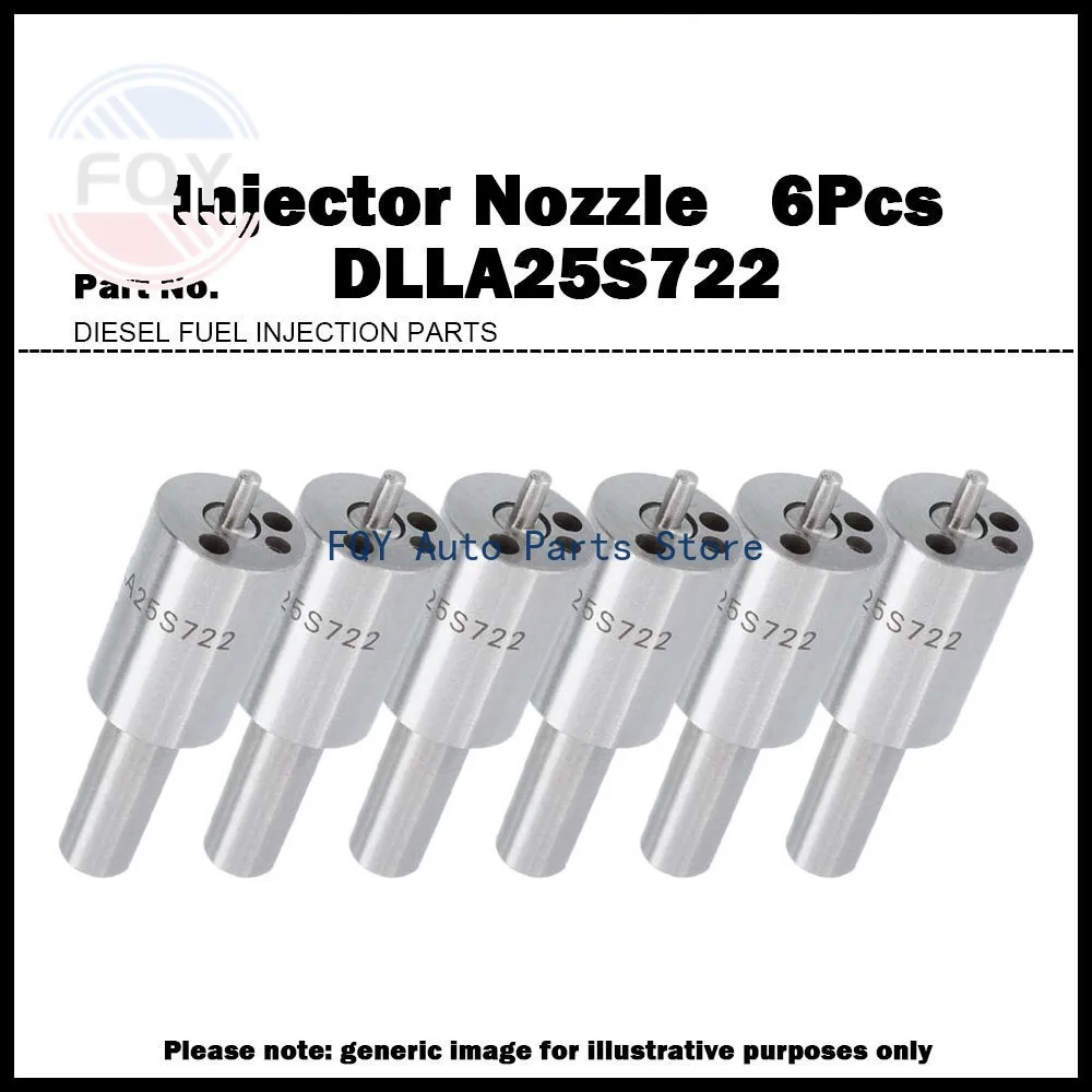 

6X High Quality Fuel Injector Nozzle Tips DLLA25S722 0433271355 For MAN SAVIEM D2565 D2566-