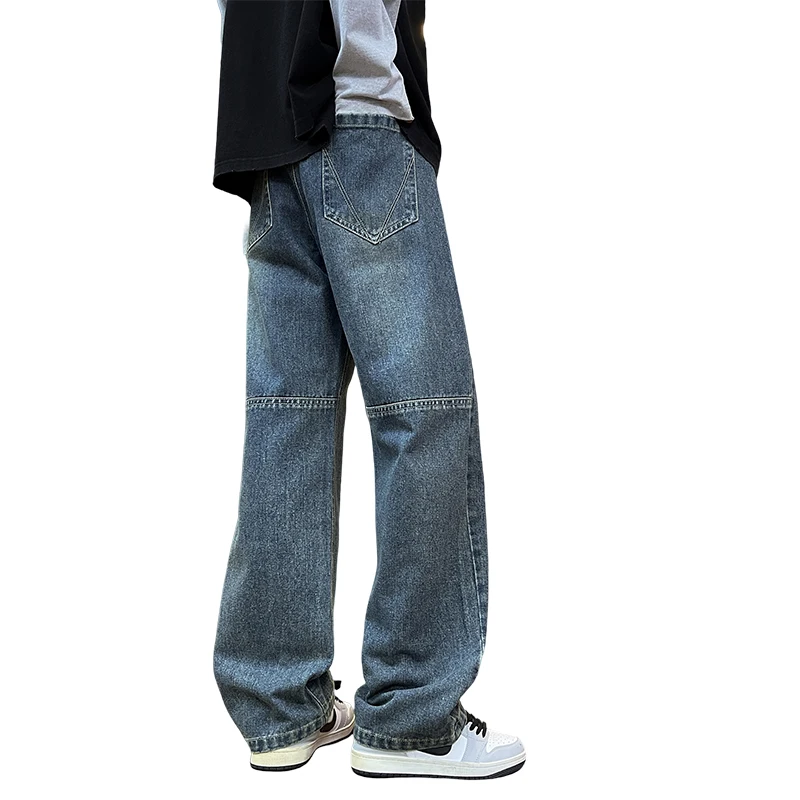 

Men's Fashionable Jeans All-Season Cotton Blend Straight-Leg Pants - Trendy Minimalist Versatile Casual Style Denim Wear M-5XL