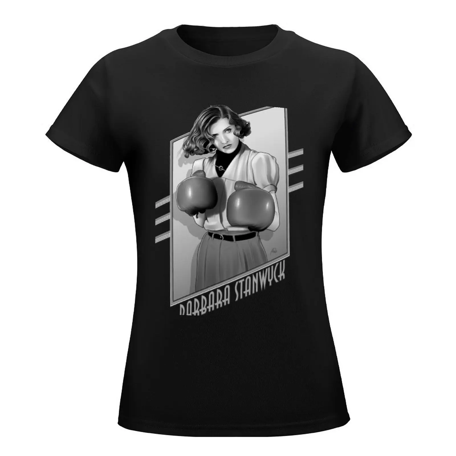 Barbara Stanwyck - Stanwyck Cla T-Shirt lady clothes plain black t shirts for Women