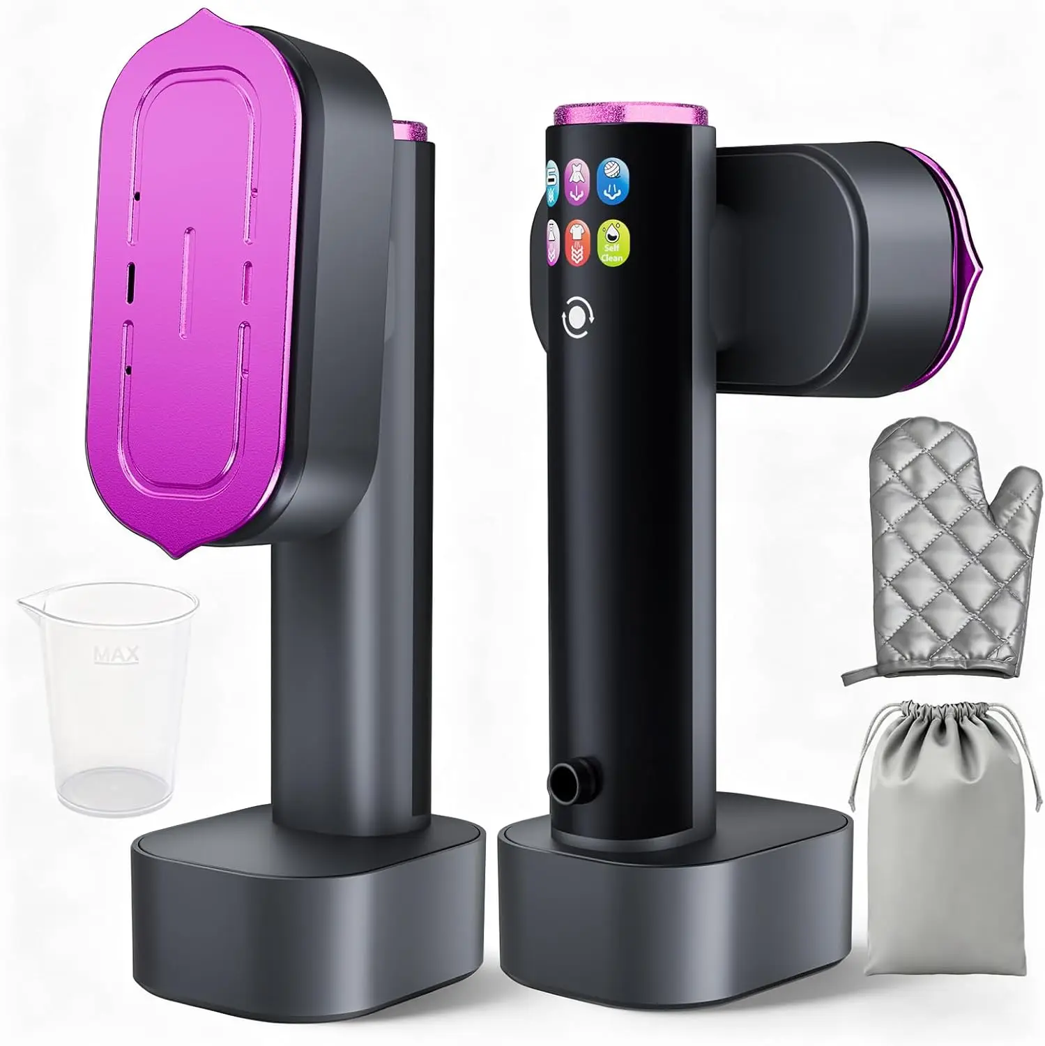 

Портативный отпариватель для одежды и дорожный утюг 2-в-1, 1200 Вт, с LED-дисплеем, нагрев за 15 секунд, съемный резервуар для дома и путешествий