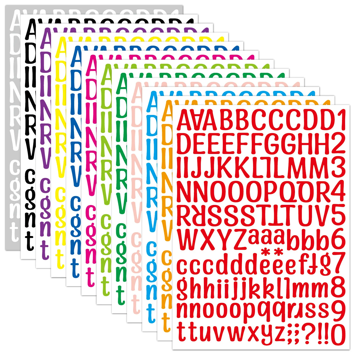 1‑Inch Vinyl Letter Stickers Waterproof Self‑Adhesive Vinyl Labels For Gift Journal Scrapbooking DIY Marking Decoration Supplies