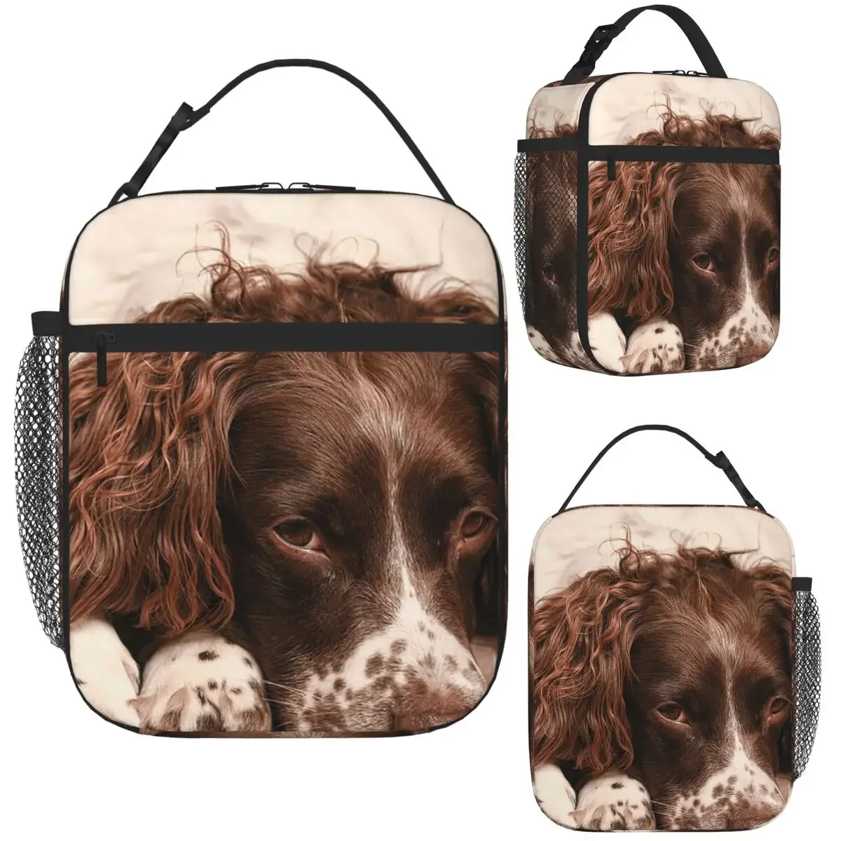 English Springer Spaniel Insulated Lunch Bag for Women Kids Leakproof Food Boxes Thermal Lunch Box Tote