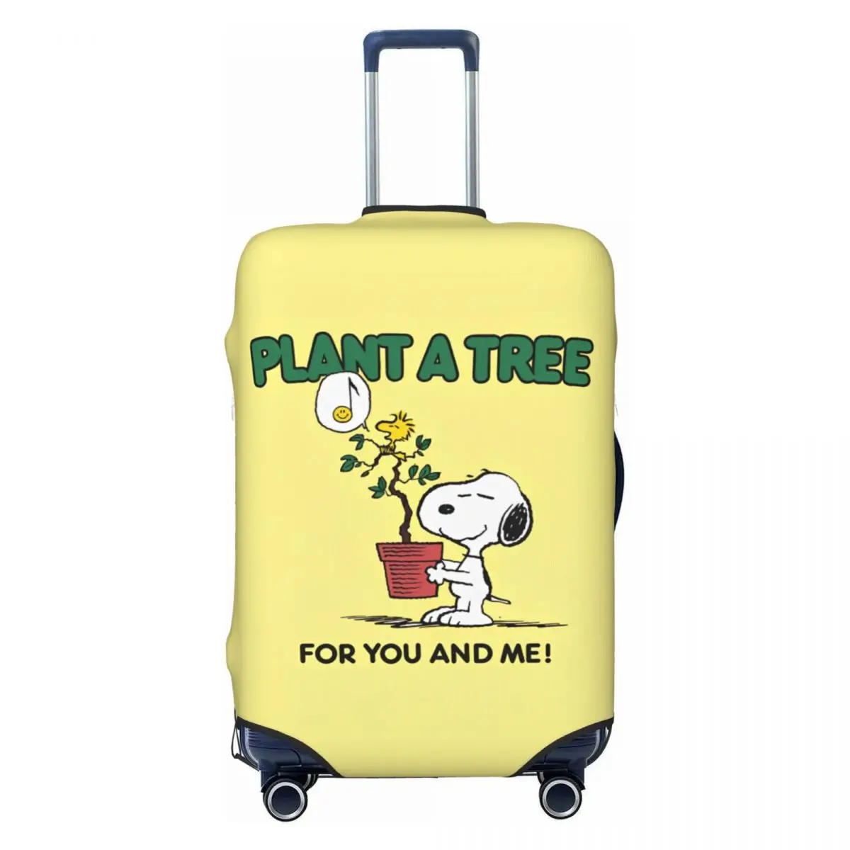 Snoopy Plant A Tree Suitcase Cover SNOOPY Cartoon Anime Print Cruise Trip Protection Holiday Fun Luggage Accesories