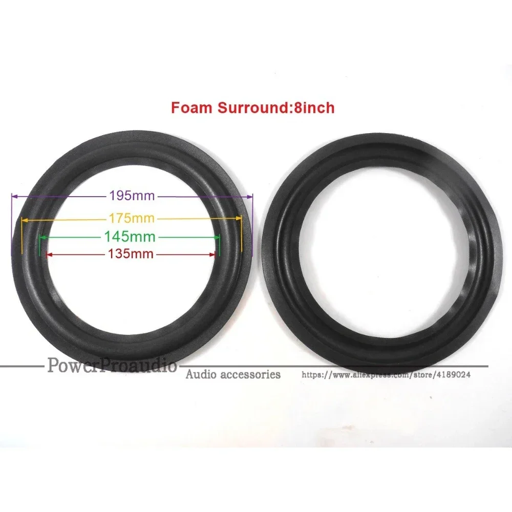 

20 pcs /lot Brand New 20 Pcs/Lot 8 inch 8" Woofer / Bass Speaker Surround Repair Foam ( 135mm / 145mm / 175mm / 195mm ) a a
