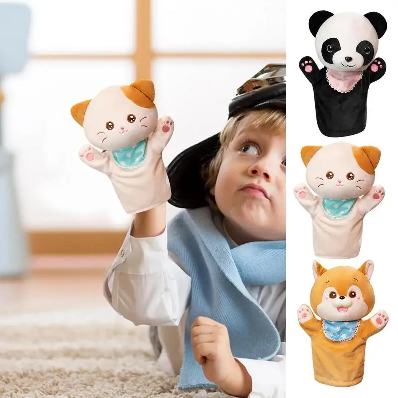 Plush Puppets For Kids Animal Stuffed Hand Puppet Interactive Role Play Storytelling Plushies Pretend Plush Toy For Show Theater